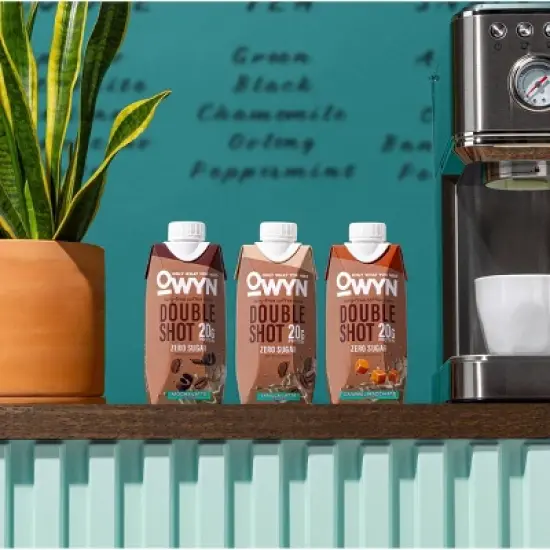 OWYN Double Shot Coffee Protein Shake with Caffeine - Vanilla Latte - 44.6 fl oz/4pk image {1}