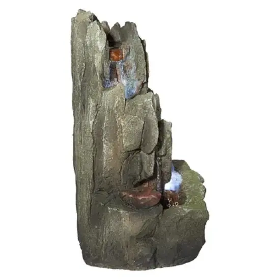 Design Toscano Lost Falls Cascading Waterfall Illuminated Tabletop Fountain image {2}