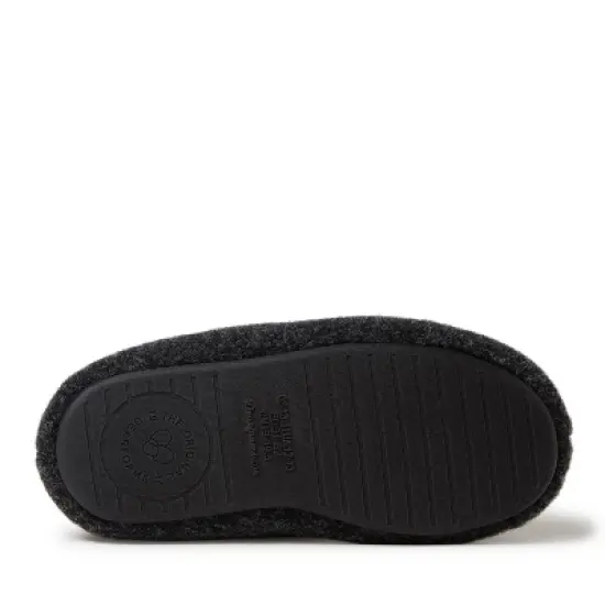 Dearfoams Kid's Unisex Hunter Felted Microwool and Plaid Moccasin Slipper image {4}