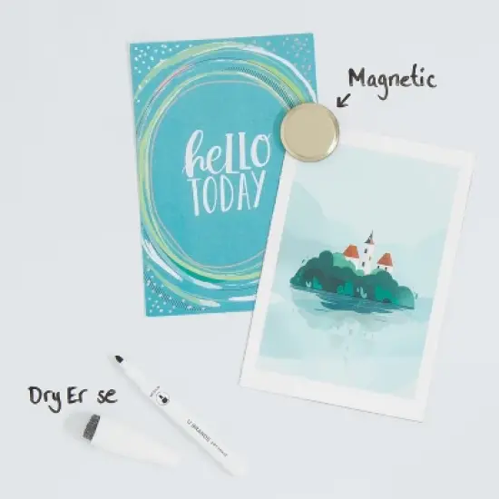 U Brands 15"x23" Metal Frame Arch Dry Erase Board Gold: Magnetic Whiteboard, Wall Mount, Includes Hardware image {5}