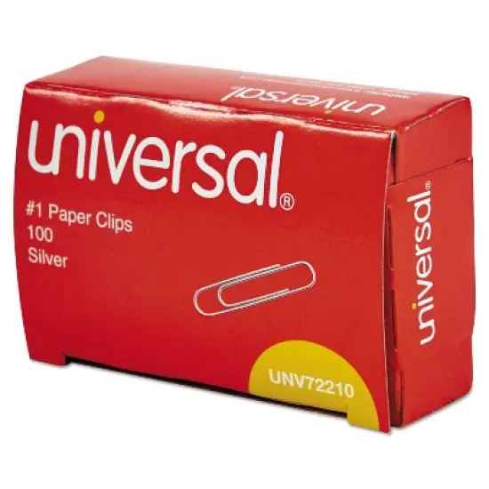 Universal Paper Clips Smooth Finish No. 1 Silver 1000/Pack 72210 image {2}