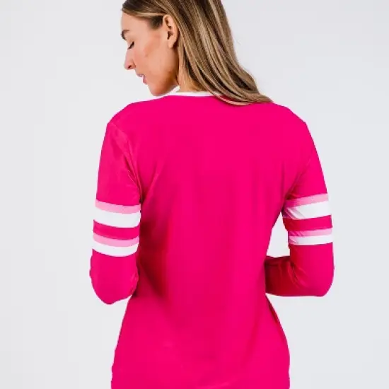Calypsa Womens Striped Color Block Rash Guard image {1}