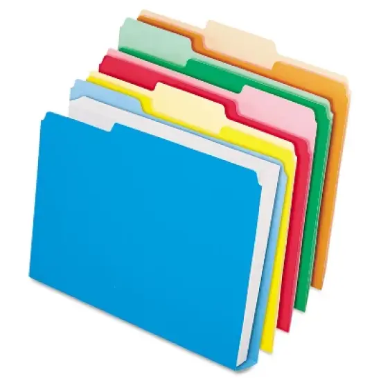 Pendaflex DoubleStuff File Folders 1/3 Cut Letter Assorted 50/Pack 54460 image {8}