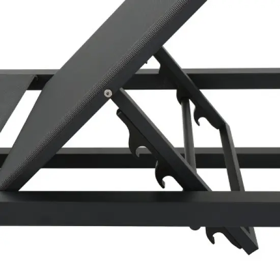 Christopher Knight Home Draven Outdoor Mesh and Aluminum Armless Adjustable Chaise Lounge (Set of 2) image {7}