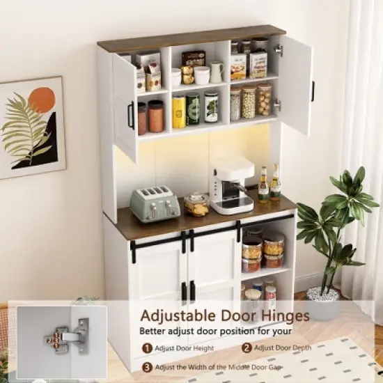 Bella Depot 72''H Kitchen Pantry Cabinet image {6}