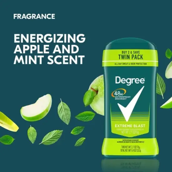 Degree Men Extreme Blast 48-Hour Antiperspirant & Deodorant - 2.7oz/2ct image {3}