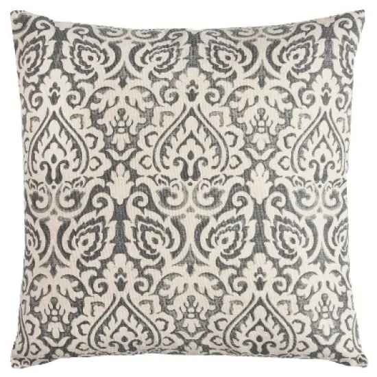 22"x22" Dulane Damask Square Throw Pillow - Rizzy Home image {3}