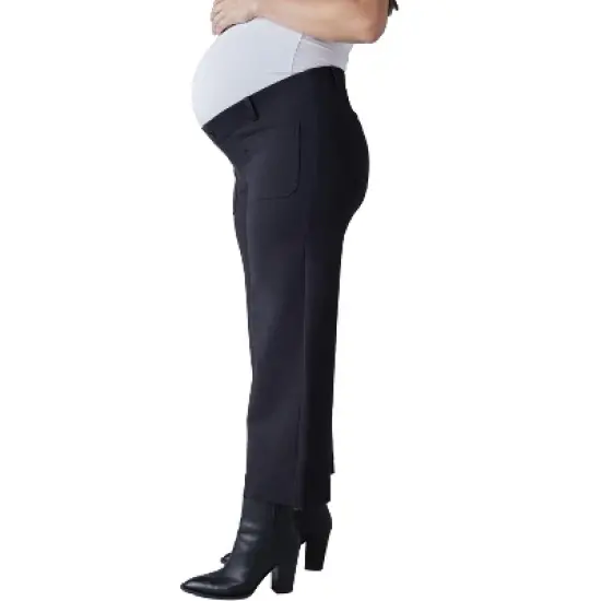 Ingrid & Isabel Maternity Cropped Wide Leg Ponte Pant image {2}