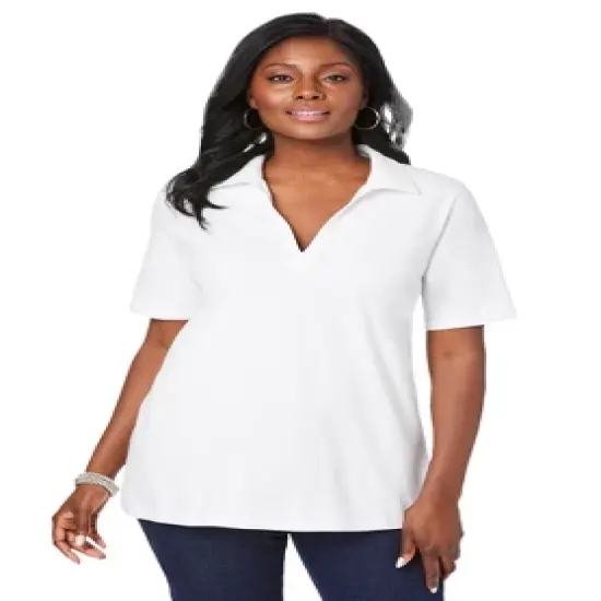 Jessica London Women&rsquo;s Plus Size Polo Tee image {1}