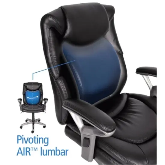 AIR Health & Wellness Managers Chair Black Leather - Serta image {7}