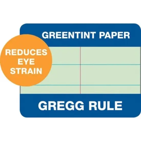TOPS Gregg Steno Books 6 x 9 Green Tint 80 Sheet Pad 8021 image {3}