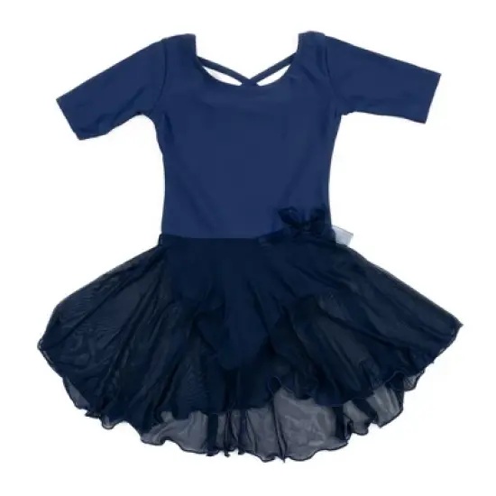 Leveret Girls Elbow Sleeve Skirt Leotard image {8}