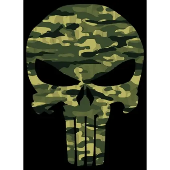 Men's Marvel Punisher Camo Skull Symbol T-Shirt image {1}