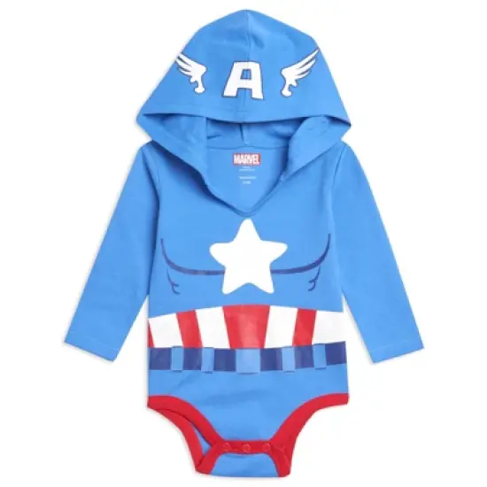 Marvel Avengers Spider-Man Captain America Hulk Baby 3 Pack Cosplay Bodysuits Newborn to Infant  image {2}