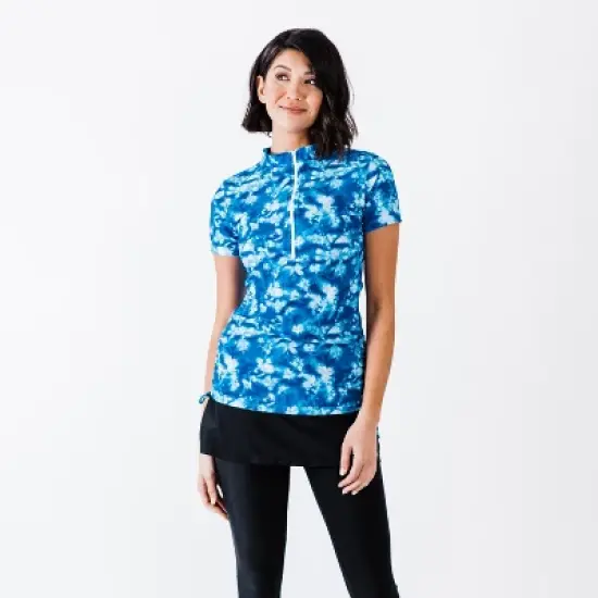 Calypsa Half-Zip Adele Swim Top image {3}