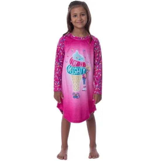 Polly Pocket Toys Girls' Tiny Is Mighty Pajama Nightgown Sleep Raglan Pink image {3}