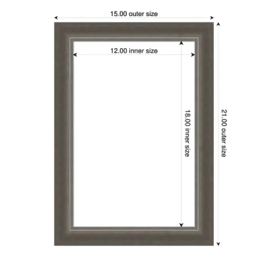 Amanti Art Domus Dark Silver Framed Dry Erase Magnetic Board image {4}