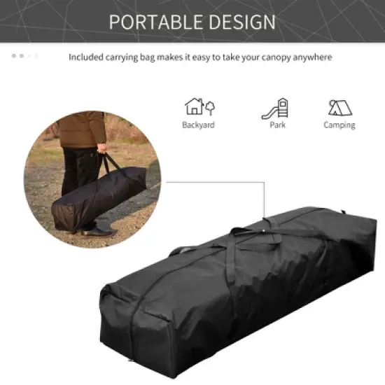 Gulches 10' x 20' Pop Up Canopy Tent with 4 Sidewalls, Heavy Duty Tents for Parties, Outdoor Instant Gazebo, for Outdoor, Garden, Patio, Blue image {1}