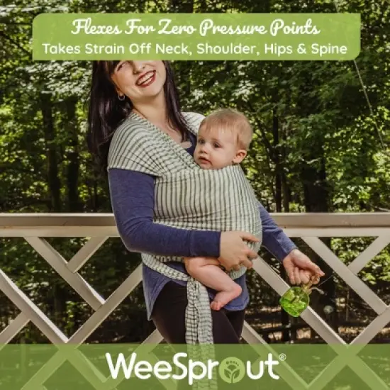 WeeSprout Baby Wraps Carrier - Child Sling for Newborn and Infant, Enhances Bonding, Ideal for Babywearing image {3}