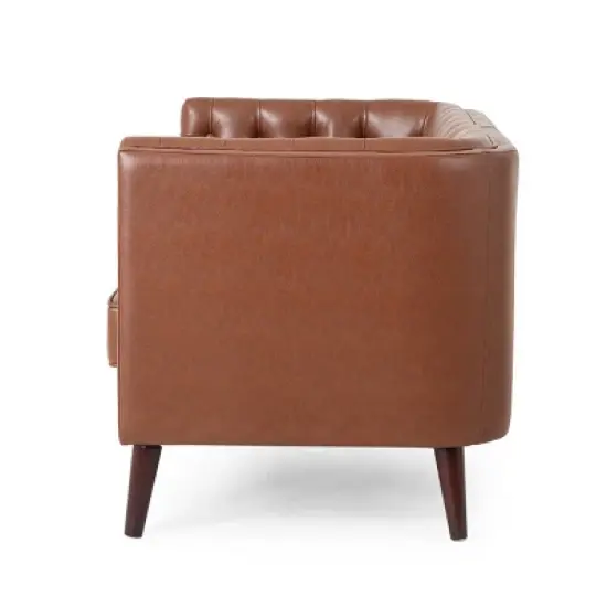 Holasek Contemporary Upholstered Tufted Loveseat - Christopher Knight Home image {3}