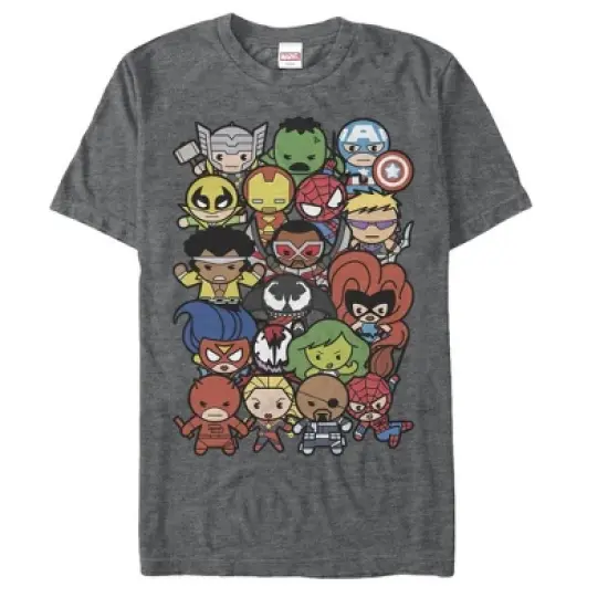 Men's Marvel Kawaii Hero Shot T-Shirt image {4}