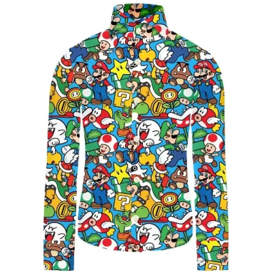 OppoSuits Teen Boys Shirt - Super Mario - Multicolor image {3}