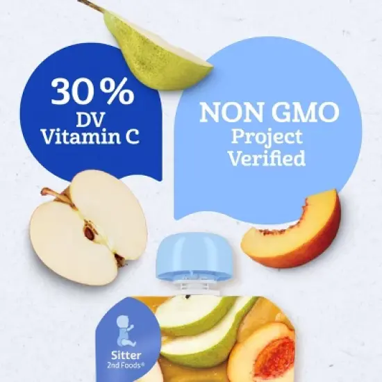 Gerber Baby Food Pouch - Apple Pear Peach - 3.5oz image {3}