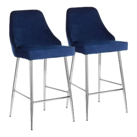 Set of 2 Marcel Contemporary Counter Height Barstools - LumiSource image {10}