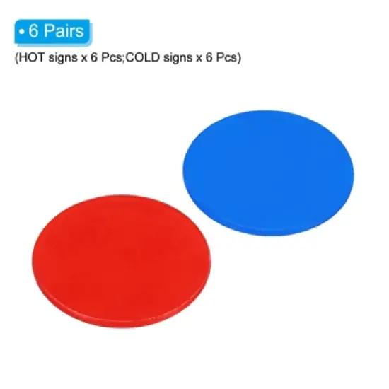 Unique Bargains Acrylic Self-Adhesive Decor Home Hot and Cold Water Label image {2}