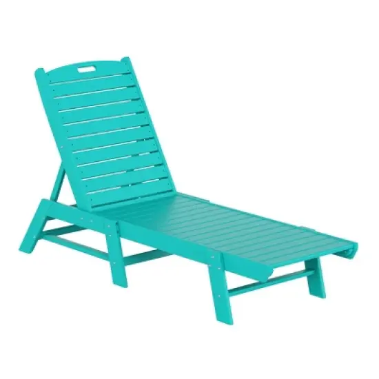 WestinTrends Poly Reclining Outdoor Patio Chaise Lounge Chair Adjustable image {22}