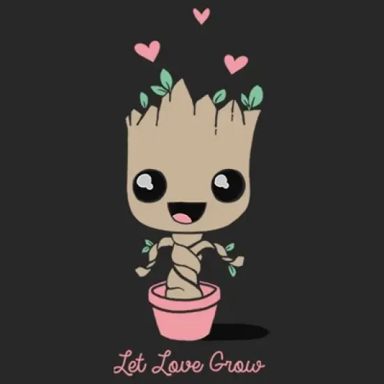 Women's Marvel Groot Let Love Grow T-Shirt image {1}