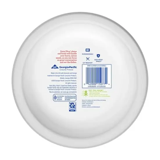Dixie Ultra Dinner Paper Bowls - 28ct/20oz image {8}