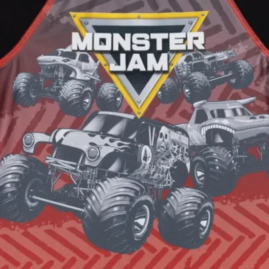 Monster Jam Maximum Destruction Megalodon El Toro Loco Grave Digger Rash Guard and Swim Trunks Outfit Set Toddler to Little Kid image {2}