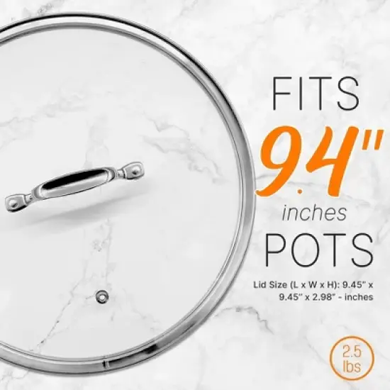 NutriChef Kitchen Cookware Stockpot Lid image {2}