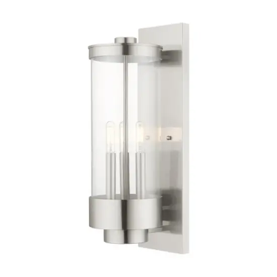 Livex Lighting Hillcrest 3 - Light Wall Light in  Brushed Nickel image {2}