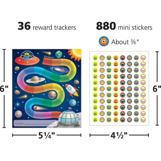 Teacher Created Resources&reg; Out of this World Reward Trackers with Stickers, 3 Packs image {2}