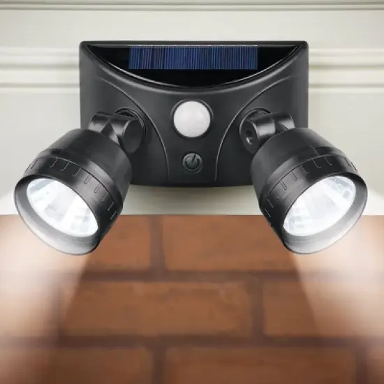 Collections Etc Solar Powered Security Light with Motion Sensor 9.25 X 4.5 X 5.25 image {1}