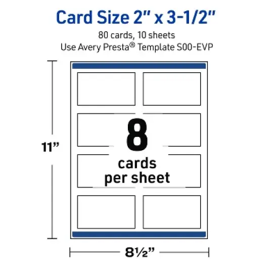 Avery Rectangle Business Cards, Floral Design, 2" x 3.5" image {4}