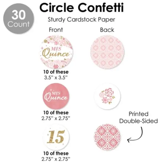 Big Dot of Happiness Mis Quince Anos - Quinceanera Sweet 15 Birthday Party Supplies Decoration Kit - Decor Galore Party Pack - 51 Pieces image {6}