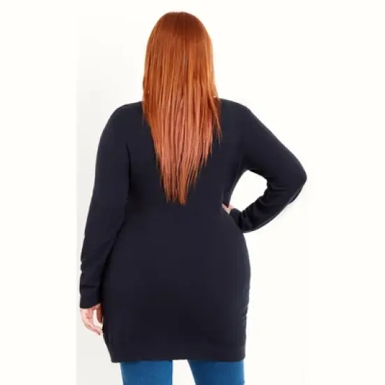Women's Plus Size Star Tunic Sweater - navy | EVANS image {1}