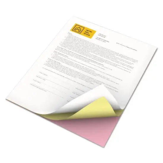 Xerox Vitality Multipurpose Carbonless Paper Three-Part Letter Pink/Canary/White 3R12854 image {2}