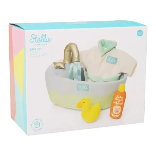 Manhattan Toy Stella Collection 2021 New Release Soft Bath Playset and Accessories for 12" and 15" Soft Dolls image {6}