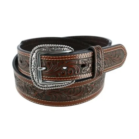 Ariat Men's Western Taper Belt with Scroll Work image {4}