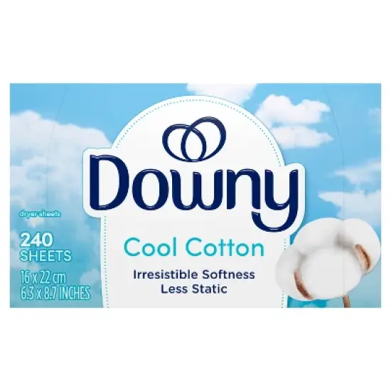 Downy Cool Cotton Fabric Softener Dryer Sheets - 240ct image {1}