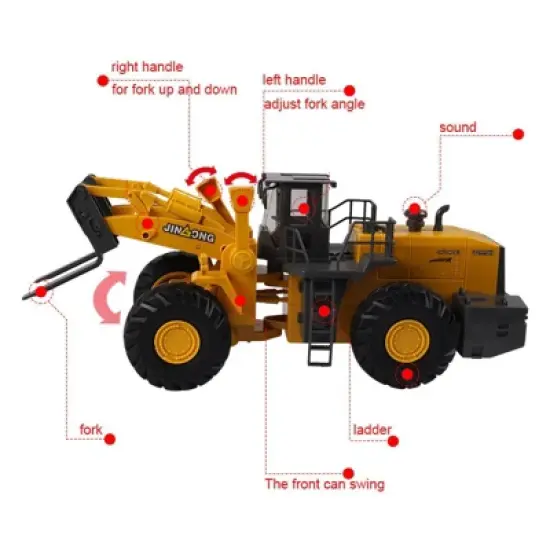 Big Daddy Big Wheel Construction Fork Lift Heavy Duty Construction Toy Truck image {1}