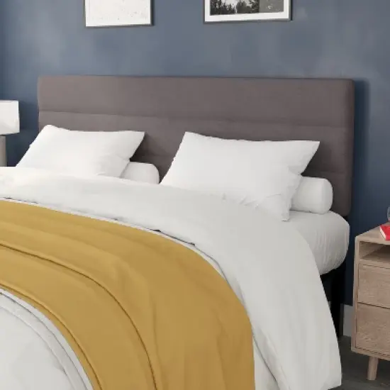 Flash Furniture Paxton Channel Stitched Upholstered Headboard, Adjustable Height from  44.5" to 57.25" image {3}