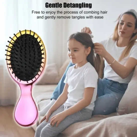 Unique Bargains Travel Pocket Mini Hair Paddle Brush image {1}