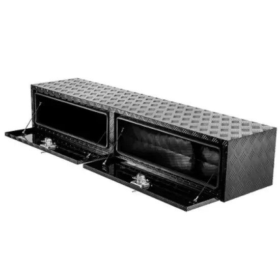72" Metal Truck Tool Box, Diamond Plate Tool Chest Organizer With Lock and Keys, Truck Bed Toolbox for Pick Up, Trailer, Utility Tractor, Deck Box image {3}