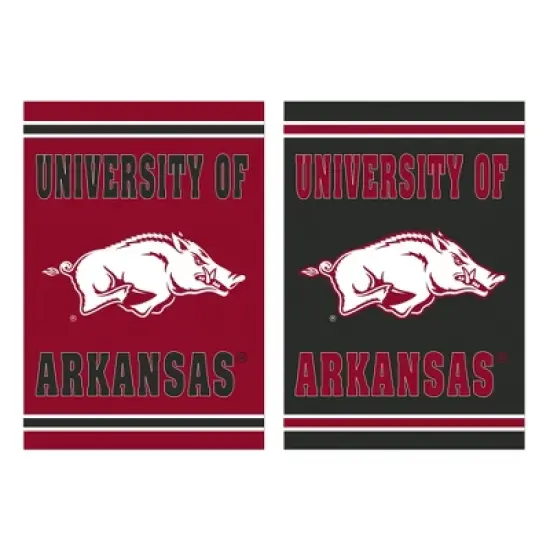 Embossed Suede Flag, House Size, University of Arkansas image {1}