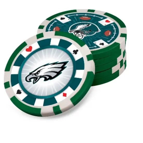 MasterPieces 300 Piece Poker Chip Set - NFL Philadelphia Eagles image {4}